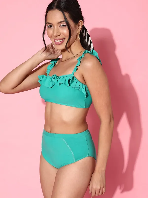 Teal_Green_Ruffle_Bikini_With_High-Waist_Bottom_For_Women
