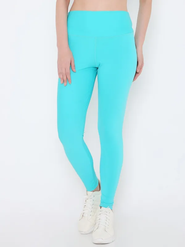 Turquoise_Ankle_Length_Solid_Sports_Leggings_For_Women