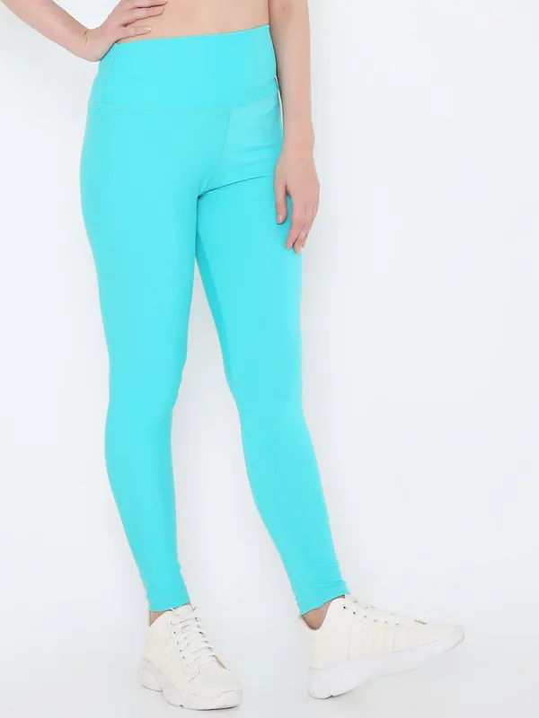 Turquoise_Ankle_Length_Solid_Sports_Leggings_For_Women