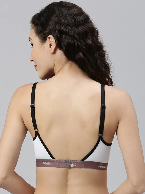 White_&_Black_Non-Wired_&_Non_Padded_Medium_Coverage_Lounge_Bra_For_Women