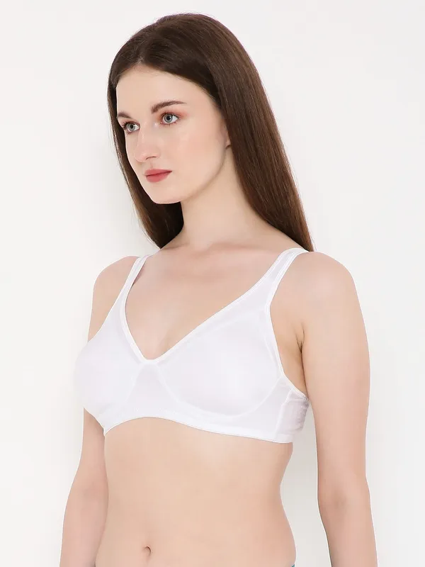 White_Non-Wired_&_Non_Padded_With_Full_Coverage_Minimizer_Bra_For_Women