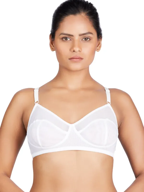 White_Non-Wired_&_Non_Padded_With_Medium_Coverage_T-Shirt_Bra_For_Women