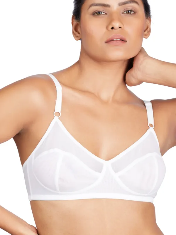 White_Non-Wired_&_Non_Padded_With_Medium_Coverage_T-Shirt_Bra_For_Women