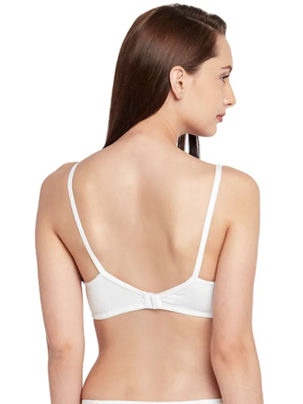 White_Jacquard_Comfort_Non-Padded,_Non-Wired_Bra_With_Medium_Coverage_For_Women
