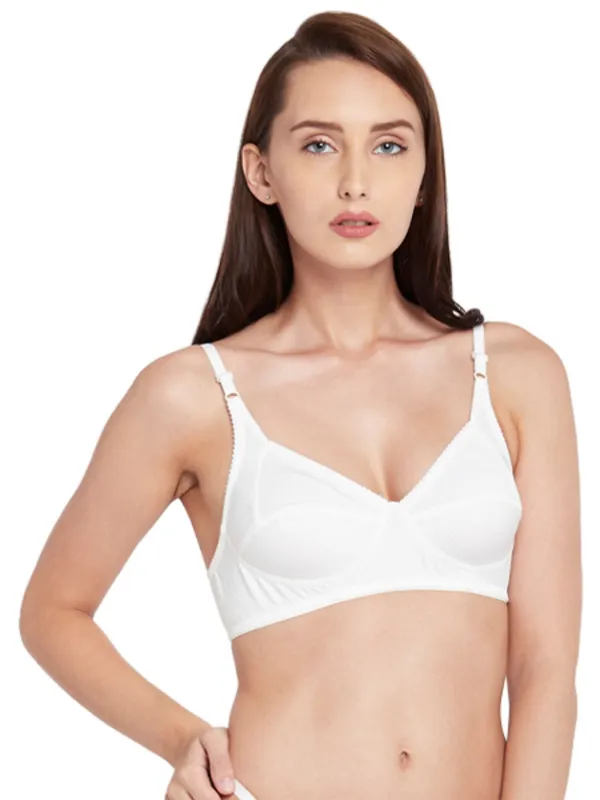White_Jacquard_Comfort_Non-Padded,_Non-Wired_Bra_With_Medium_Coverage_For_Women