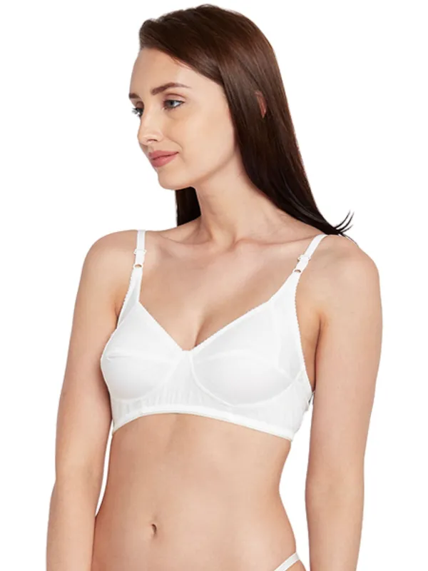 White_Jacquard_Comfort_Non-Padded,_Non-Wired_Bra_With_Medium_Coverage_For_Women