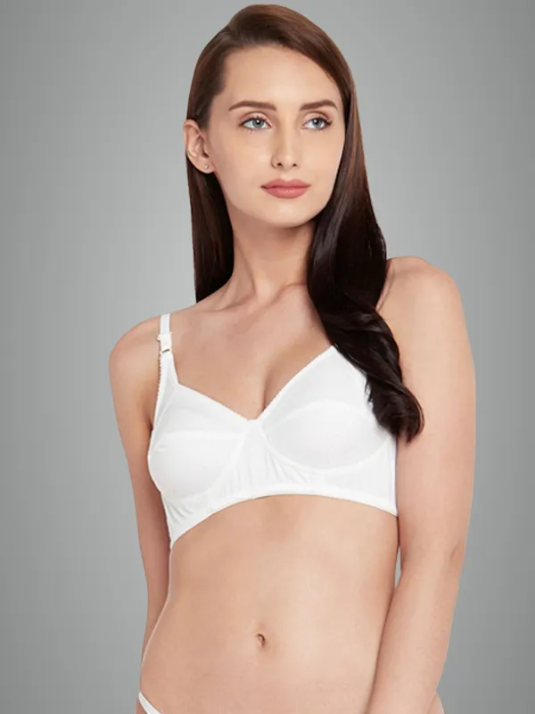 White_Jacquard_Comfort_Non-Padded,_Non-Wired_Bra_With_Medium_Coverage_For_Women