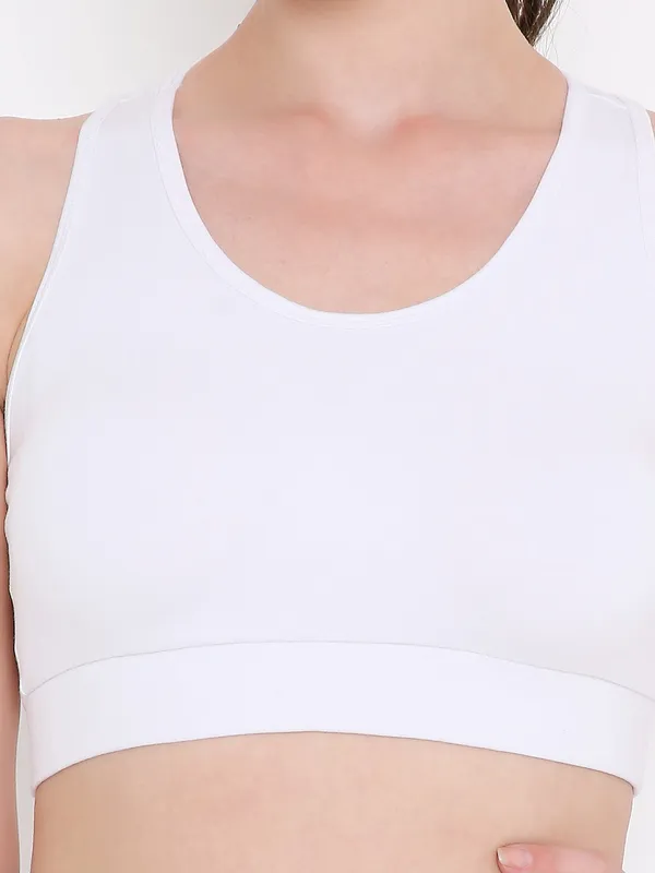 White_Removable_Pads_Sport_Bra_For_Women