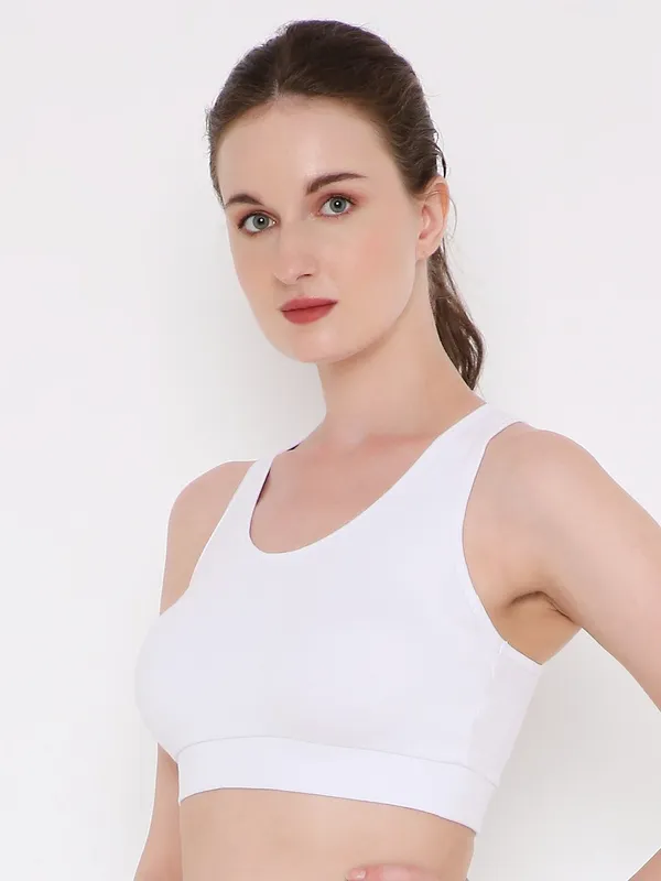 White_Removable_Pads_Sport_Bra_For_Women