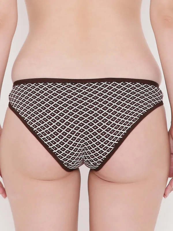 Dark_Brown_Assorted_Low_Waist_Printed_Bikini_Panty_For_Women