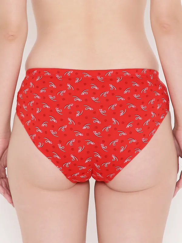Cherry_Red_Assorted_Mid_Waist_Printed_Bikini_Panty_For_Women
