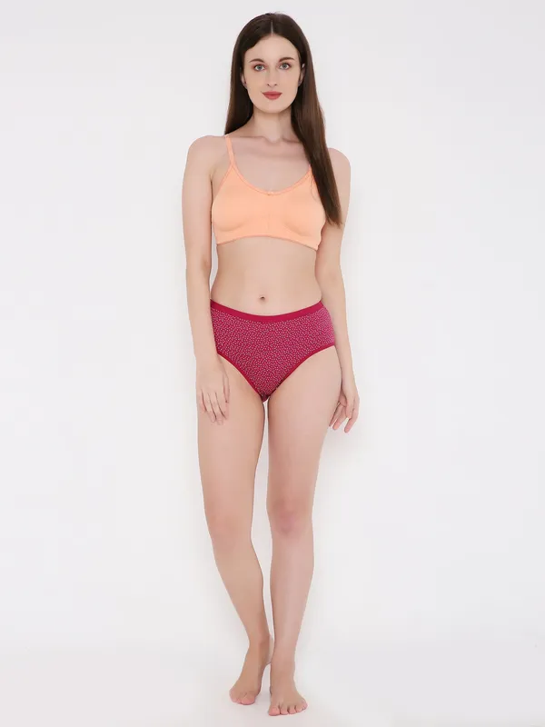 Dark_Pink_Assorted_Mid_Waist_Printed_Bikini_Panty_For_Women