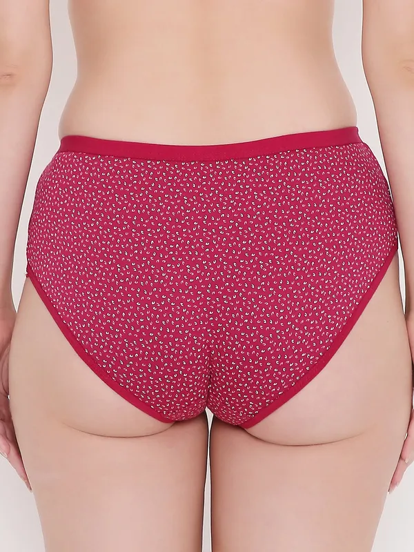 Dark_Pink_Assorted_Mid_Waist_Printed_Bikini_Panty_For_Women