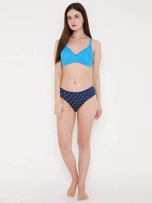 Navy_Blue_Assorted_Mid_Waist_Printed_Bikini_Panty_For_Women