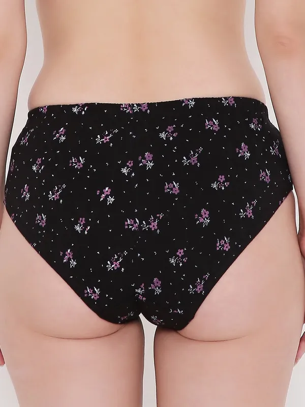 Pink_&_Black_Assorted_Mid_Waist_Printed_Bikini_Panty_For_Women