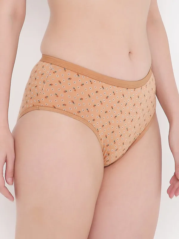 Light_Brown_Assorted_Mid_Waist_Printed_Bikini_Panty_For_Women