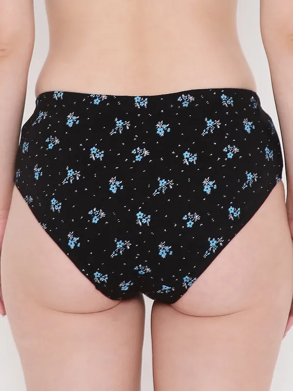 Blue_&_Black_Assorted_Mid_Waist_Printed_Bikini_Panty_For_Women