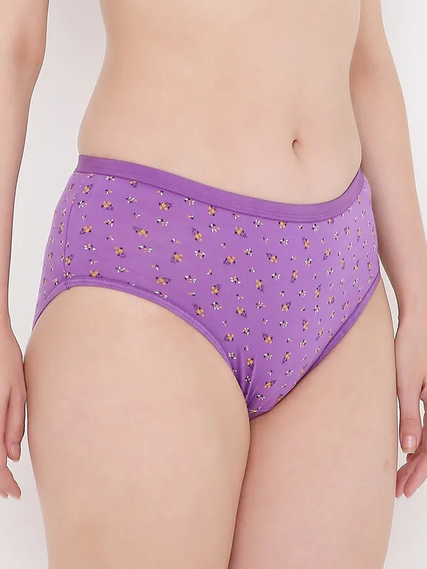 Purple_Assorted_Mid_Waist_Printed_Bikini_Panty_For_Women