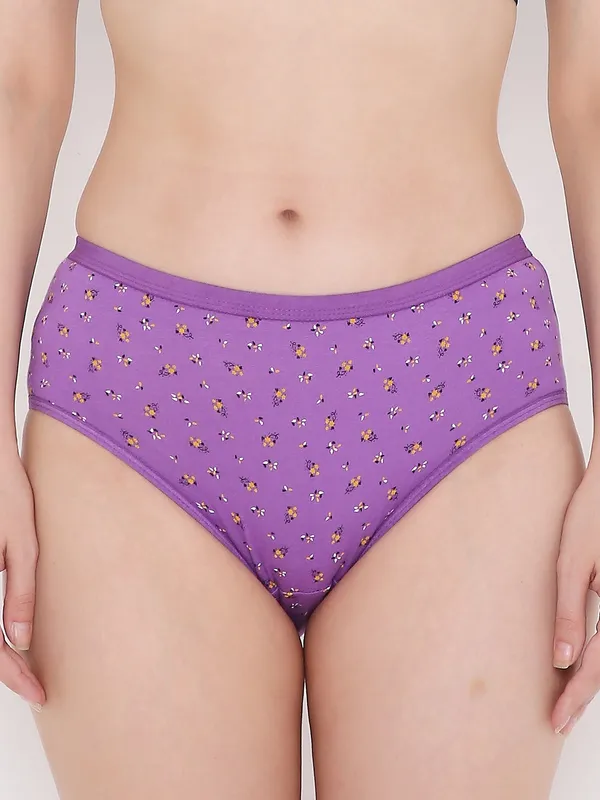Purple_Assorted_Mid_Waist_Printed_Bikini_Panty_For_Women