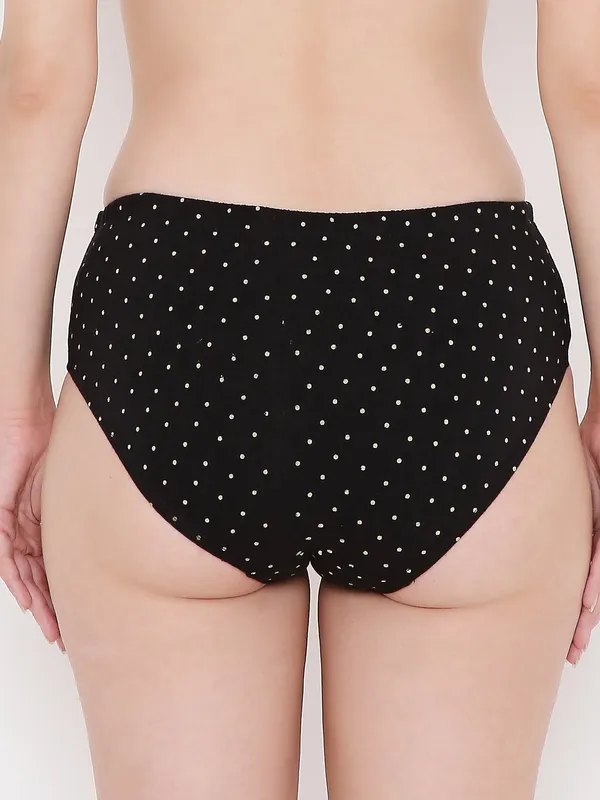 Yellow_&_Black_Assorted_Mid_Waist_Printed_Bikini_Panty_For_Women