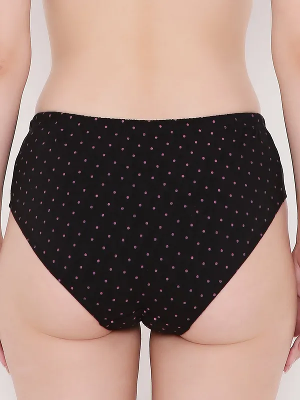 Pink_&_Black_Assorted_Mid_Waist_Printed_Bikini_Panty_For_Women