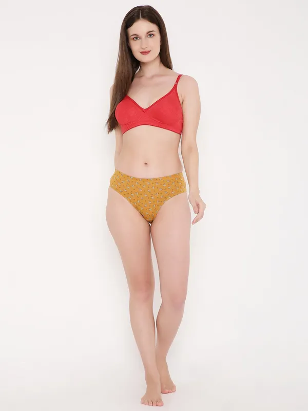 Mustard_Assorted_Mid_Waist_Printed_Bikini_Panty_For_Women