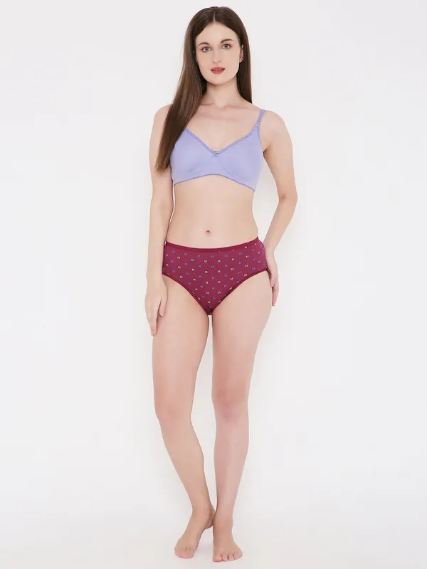 Maroon_Assorted_Mid_Waist_Printed_Bikini_Panty_For_Women