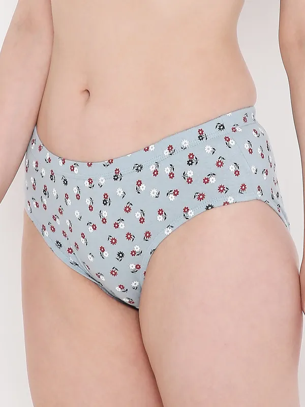 Light_Grey_Assorted_Mid_Waist_Printed_Bikini_Panty_For_Women