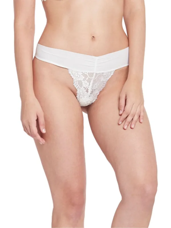 White_Nylon_Lacey_Thong_For_Women