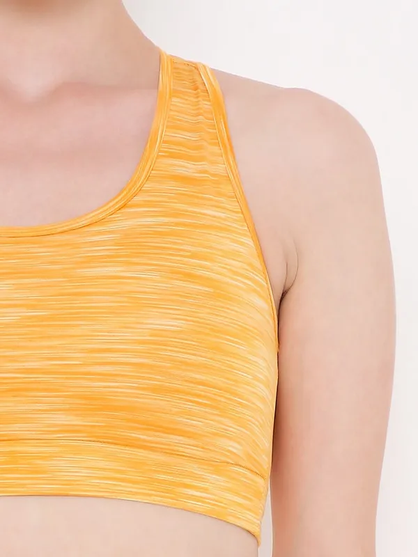 Melange_Yellow_Removable_Padding_With_Rapid-Dry_Technology_Sports_Bra_For_Women