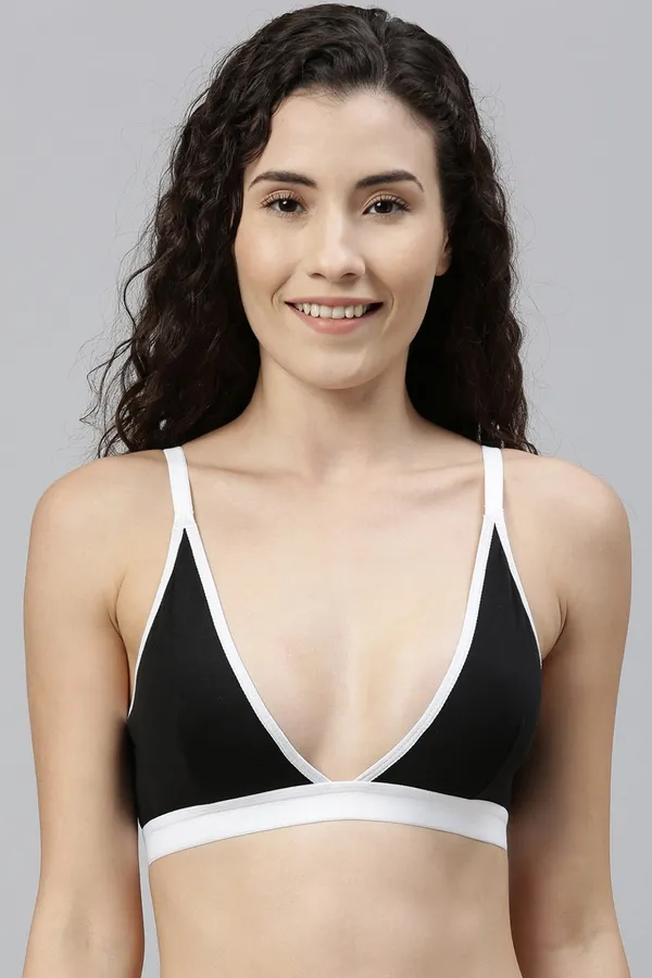 Black_&_White_Non-Wired_&_Non_Padded_Medium_Coverage_Lounge_Bra_For_Women