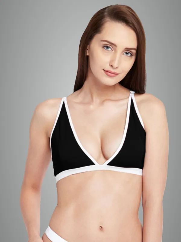 Black_&_White_Non-Wired_&_Non_Padded_Medium_Coverage_Lounge_Bra_For_Women
