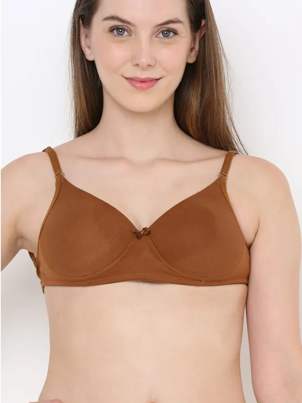 Brown_Luxecomfort_Padded_Non_Wired_Backless_Bra_For_Women