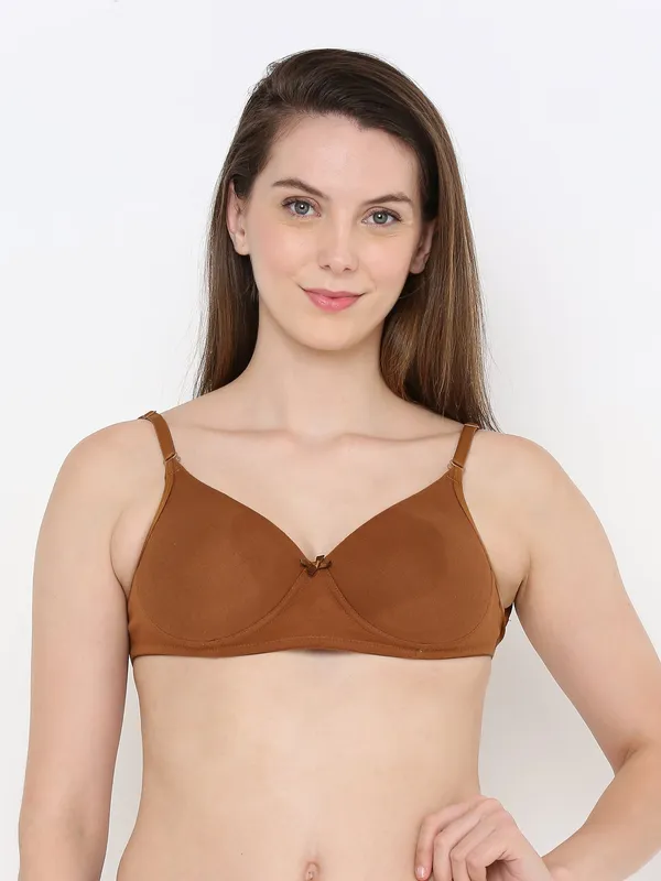 Brown_Luxecomfort_Padded_Non_Wired_Backless_Bra_For_Women