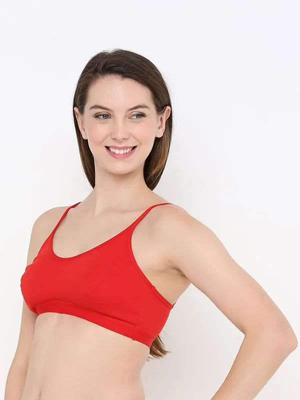 Red_Slip-On_Non-Wired_&_Non-Padded_Medium_Coverage_Bra_For_Women