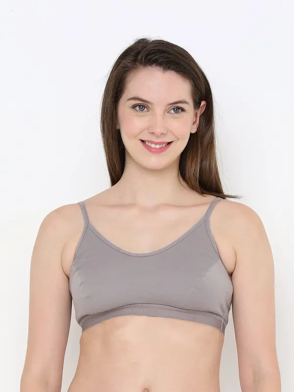 Grey_Slip-On_Non-Wired_&_Non-Padded_Medium_Coverage_Bra_For_Women