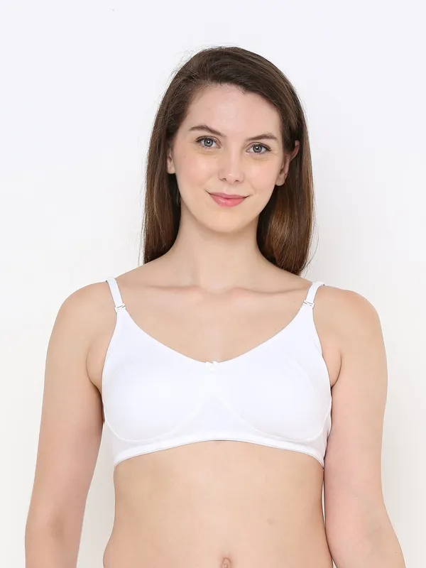 White_Full_Support_Cotton_Bra_|_Non-Padded,_Non-Wired_&_Full_Coverage_With_Seamless_Cup_For_Women