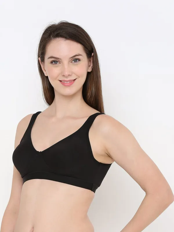 Black_Comfort_Plus_Full_Coverage_Slip-On_Bra,_Wire-Free_&_Non-Padded_For_Women