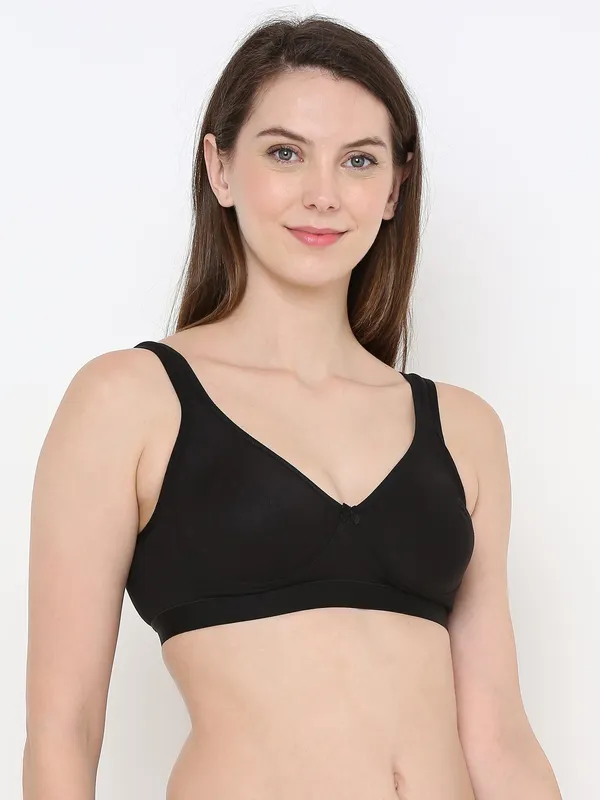 Black_Comfort_Plus_Full_Coverage_Slip-On_Bra,_Wire-Free_&_Non-Padded_For_Women