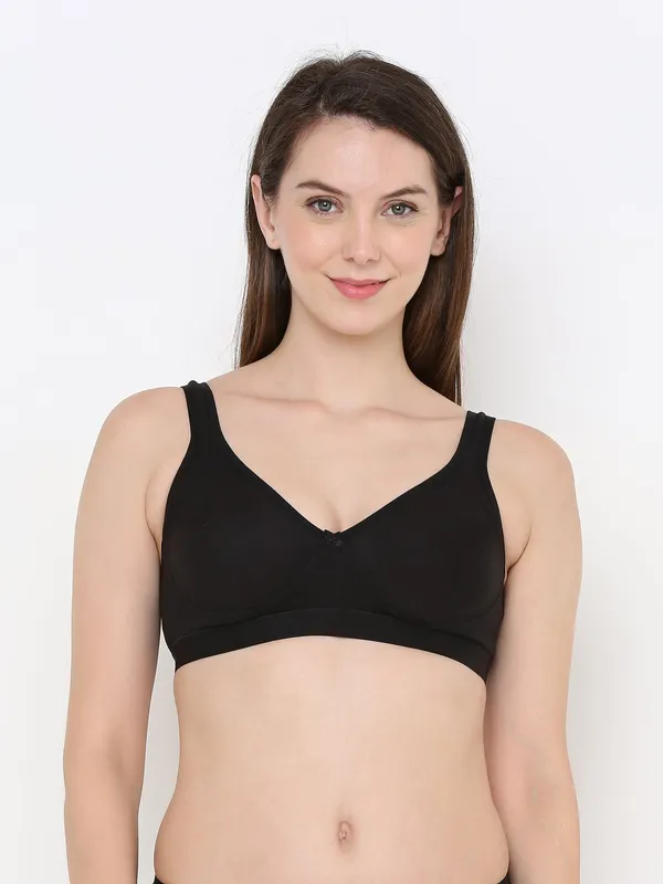 Black_Comfort_Plus_Full_Coverage_Slip-On_Bra,_Wire-Free_&_Non-Padded_For_Women