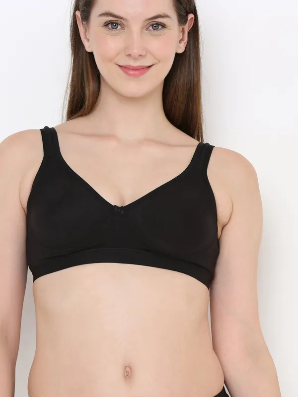 Black_Comfort_Plus_Full_Coverage_Slip-On_Bra,_Wire-Free_&_Non-Padded_For_Women
