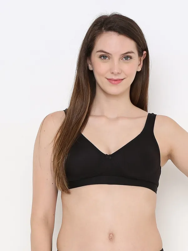 Black_Comfort_Plus_Full_Coverage_Slip-On_Bra,_Wire-Free_&_Non-Padded_For_Women