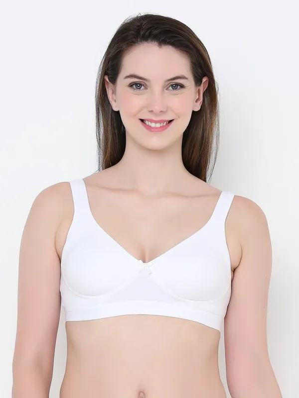 White_Comfort_Plus_Full_Coverage_Slip-On_Bra,_Wire-Free_&_Non-Padded_For_Women