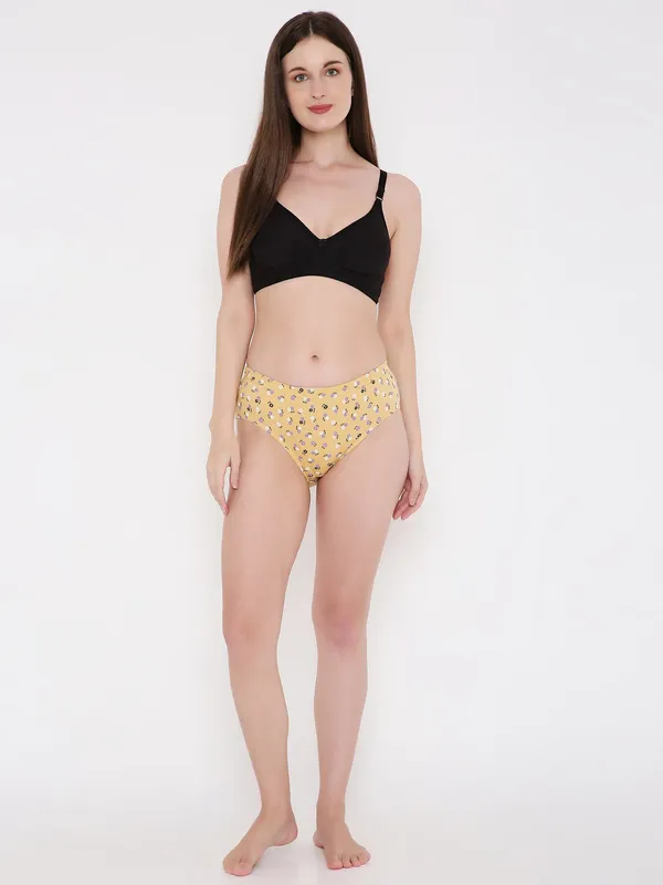 Yellow_Assorted_Mid_Waist_Printed_Bikini_Panty_For_Women