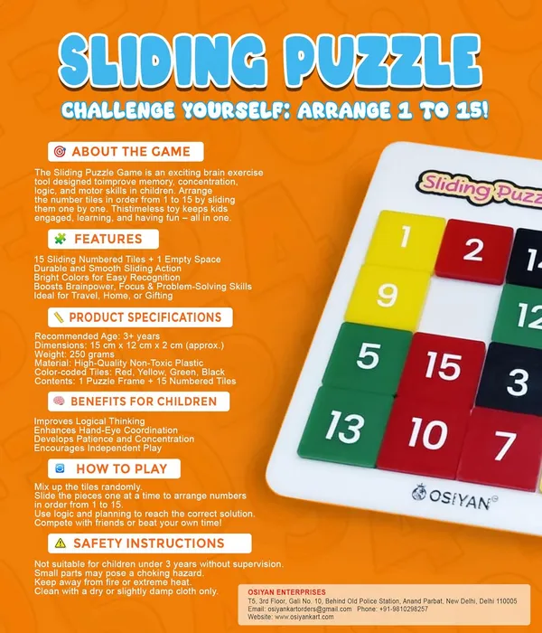 Multicolor_Drift_Magnetic_4X4_Sliding_Number_Puzzle_15-Piece_Classic_Brain_Teaser_For_Kids_And_Adults_Develops_Logic,_Memory_And_Focus_Travel-Friendly_Educational_Game