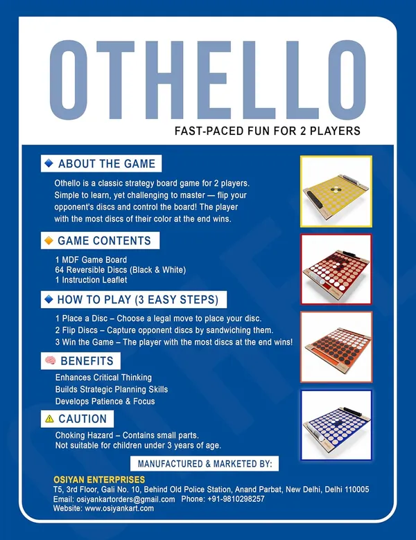 Brown_Portable_Othello_Board_Game_Classic_Reversi_Strategy_Game_For_Kids,_Adults_And_Family_2_Player_Travel_Game_Age_8+_Multicolor
