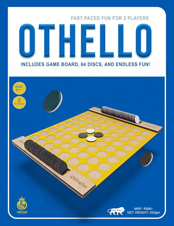 Brown_Portable_Othello_Board_Game_Classic_Reversi_Strategy_Game_For_Kids,_Adults_And_Family_2_Player_Travel_Game_Age_8+_Multicolor