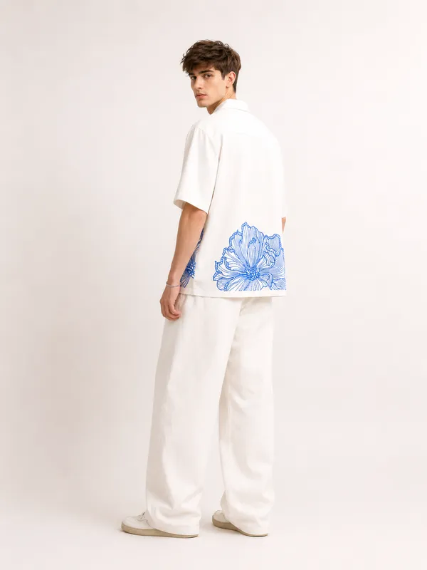 White_Cotton_Regular_Fit_Floral_Embroidered_Cuban_Collar_Shirt_For_Men