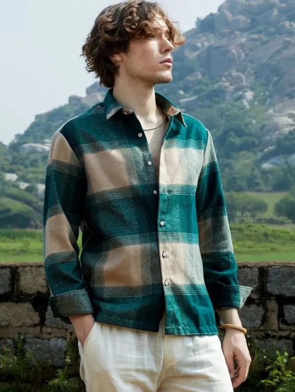 HASAL_Emerald_Check_Premium_Casual_Shirt