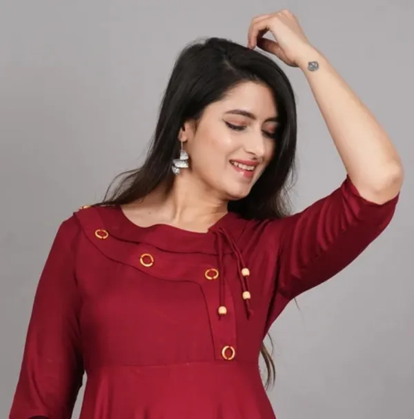 Red_Cotton_Anarkali_Kurta_For_Women